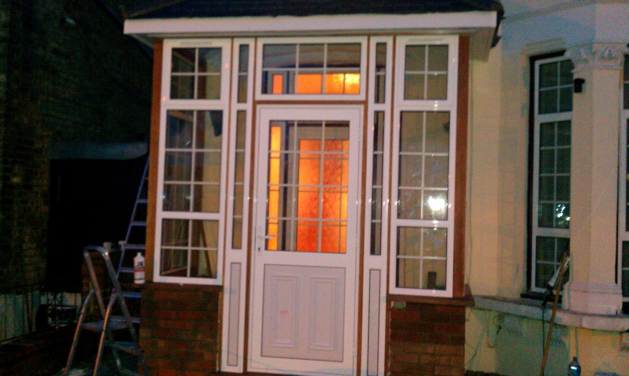 uPVC porch with Georgian bar glazing installed in Wallington